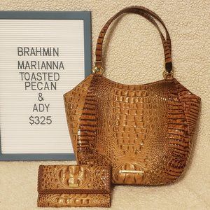 Brahmin Marianna Toasted Pecan and matching Ady Wallet